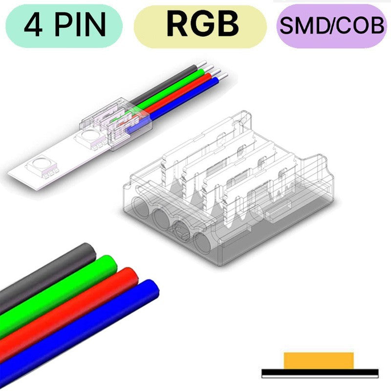 Middle Strip to wire Connector for COB RGB Light -