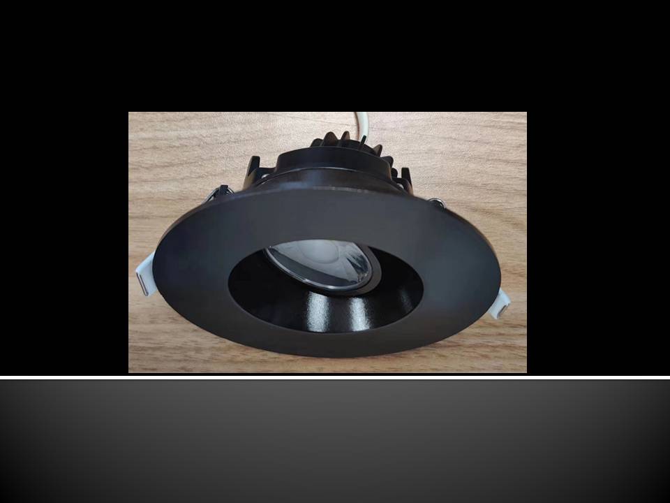 Premium 4.5 Inch Black Gimbal Regressed Round LED Downlight - 14W, 5CCT, Adjustable Lighting, High Brightness, Smooth Dimmable - Choose Your Perfect Color Temperature Hassle-Free!