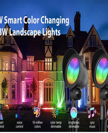 Smart Landscape Lights - 12W - RGBCCT - Tuya APP - 12-24V - IP65 - 2 PACK - JXLD08
