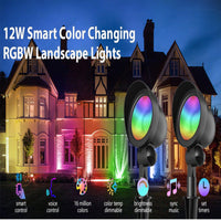 Smart Landscape Lights - 12W - RGBCCT - Tuya APP - 12-24V - IP65 - 2 PACK - JXLD08