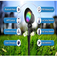 Smart Landscape Lights - 12W - RGBCCT - Tuya APP - 12-24V - IP65 - 2 PACK - JXLD08