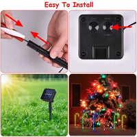 Solar Candy-Cane Christmas Stake Light – CJ product view 2