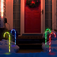 Solar Candy-Cane Christmas Stake Light – CJ product view 3