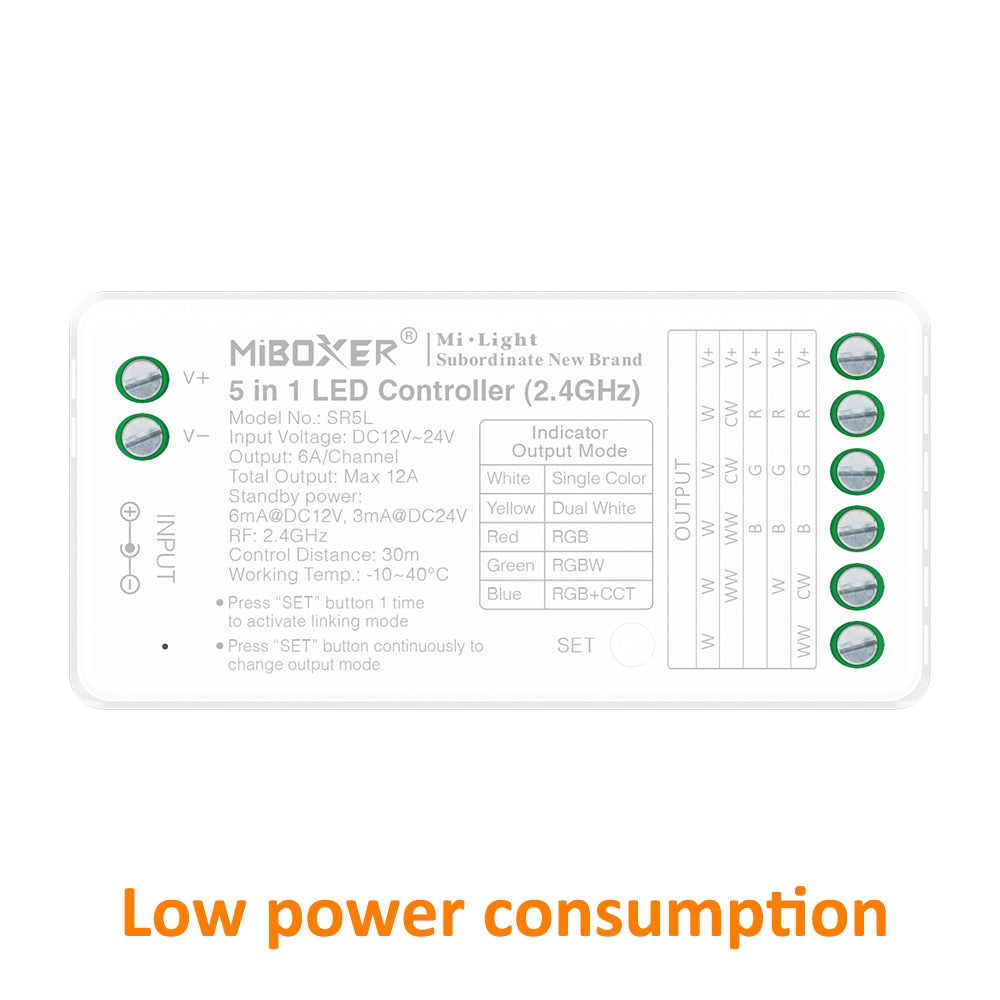 Milight 5 in 1 LED Controller (2.4GHz) -Low power consumption - SR5