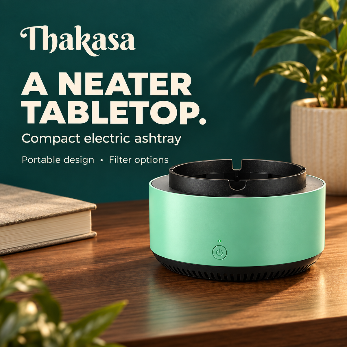 Portable Electric Ashtray & Replacement Filter Options