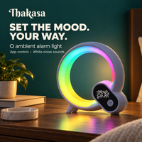 Thakasa Q ambient alarm light with app control and white-noise sounds
