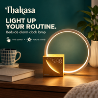 Thakasa branded hero showing Bedside alarm clock lamp