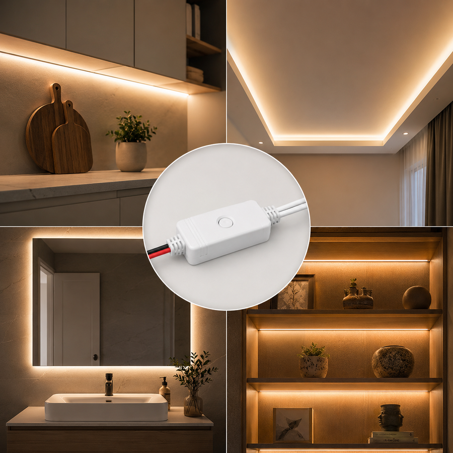 MiLight (2 IN 1 ) E2-RF 12-24V Strip Controller: SINGLE-DUAL COLOR Lighting in Your Hands!
