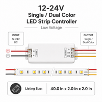 MiLight (2 IN 1 ) E2-RF 12-24V Strip Controller: SINGLE-DUAL COLOR Lighting in Your Hands!