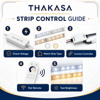 MiLight (2 IN 1 ) E2-RF 12-24V Strip Controller: SINGLE-DUAL COLOR Lighting in Your Hands!