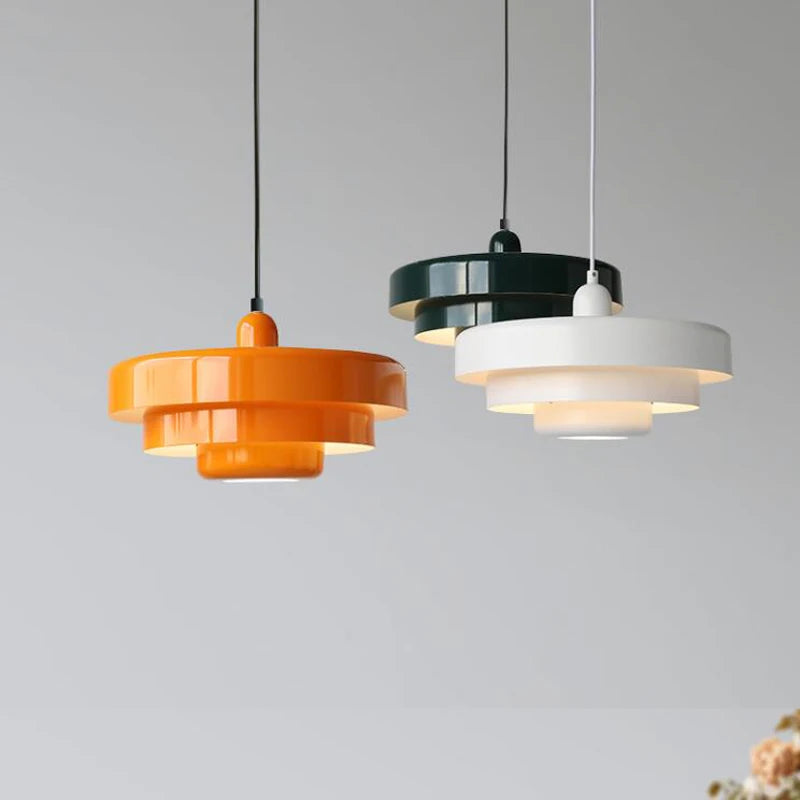 Medieval Retro LED Ceiling Chandelier Orange Pendant Lamp Dining Room Restaurant Home Decor Lighting for Cafe Bar Hanging Lights