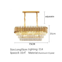 Luxury Crystal Ceiling Chandelier Lighting Modern Living Room Lights Lustre Indoor Bedroom Home Decor Led Hanging Pendant Lamp