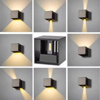 6W/12W LED Wall Light Outdoor Waterproof IP65 Porch Garden Wall Lamp & Indoor Bedroom Bedside Decoration Lighting Lamp Aluminum
