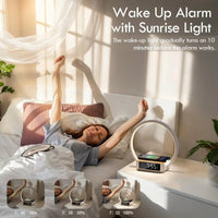 WILIT Touch Bedside Lamp with 3-Speed Dimming Night Light Qi Wireless Charger for Living Room Bedroom Children's Room Desk Lamp