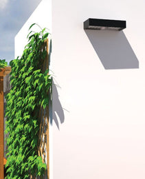 Radiate Nature's Glow: Embrace Solar LED Wall pack LD-SWL - 6W - Brick - Black