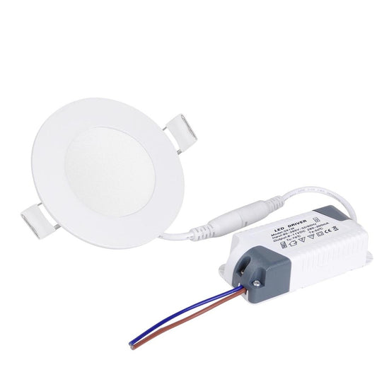 Brilliantly Versatile: Experience the 3-Inch Round LED Panel Light - 3W, Dimmable, Cold White 6000K, Ultra-Slim Design for Modern Spaces!