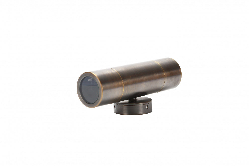 Modern LED Cylinder Up Down Wall Light | Radar Accent Light UP/DOWN RAL-8107-BBR (MR16) Bronze | Outdoor Lighting Fixture