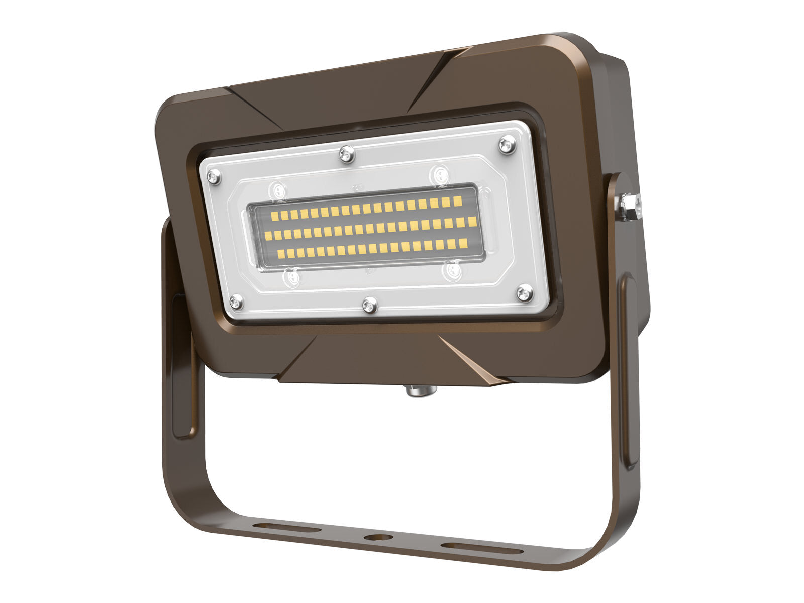 Radiant 20W 5000K 110V Yoke Flood Light - Illuminate Your Outdoors with Captivating Brilliance!