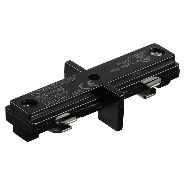 Easy Install H-Type Track I Connector PRO-0333 RZ for Efficient 3-Wire-1 Circuit Setup - Minimize Gaps, UL Certified, Black Color - Ideal for Track Lighting Systems!