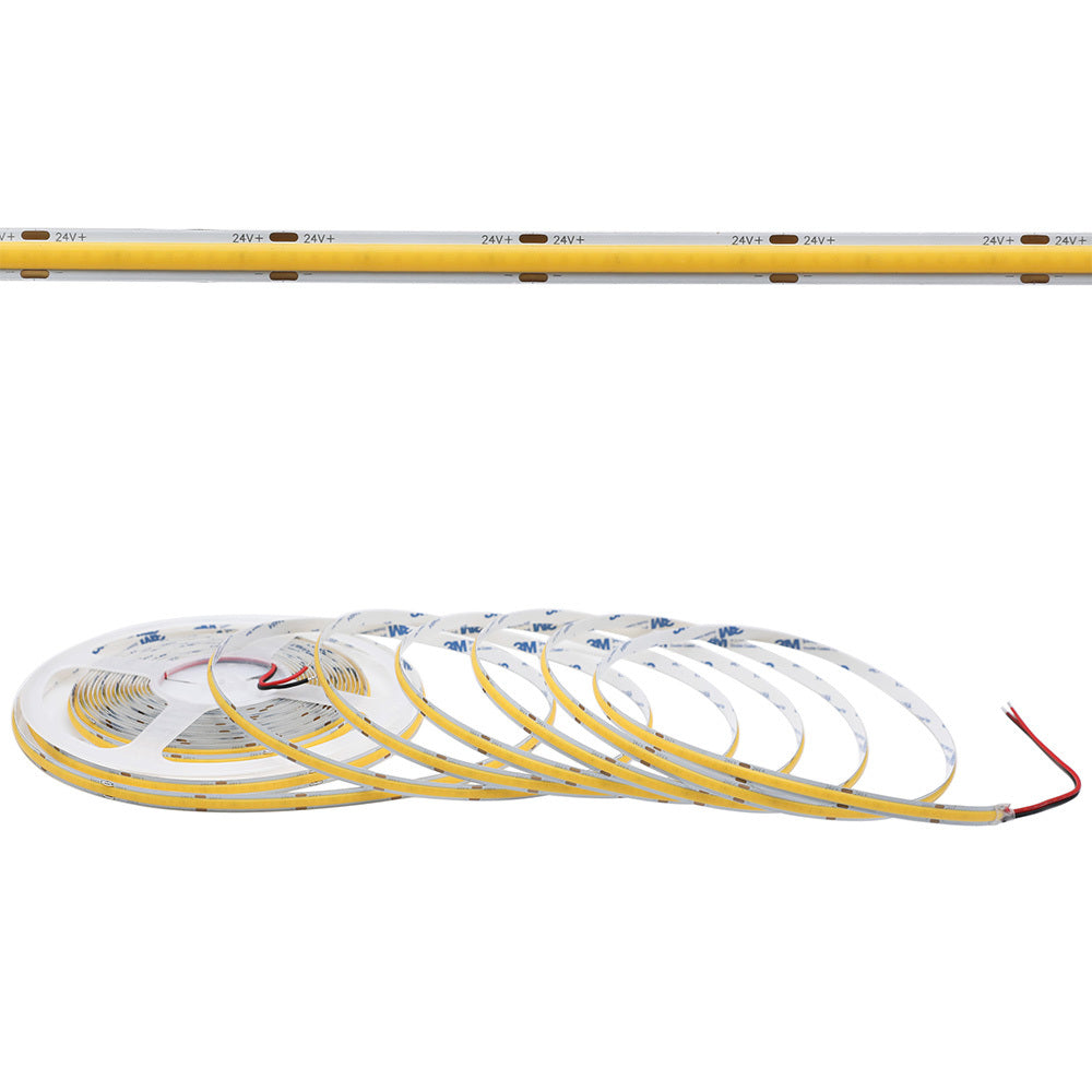 Transform Your Space with Radiant Warm White : 15m-48ft Constant Current Strip Light - 24V COB Technology for Cozy Illumination, New NS Design!