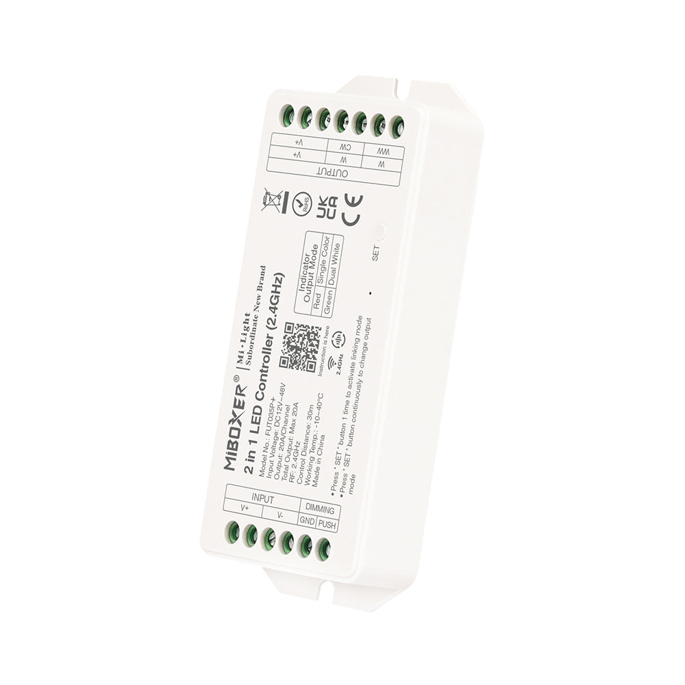 MiLight Dual White / Single Color Strip Controller 12-24V 20A - (2 IN 1) - PR2