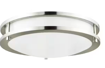 12" Surface Mount two rings Ceiling Panel Light - Versatile 15W LED & 3CCT| Brush Nickel Elegance