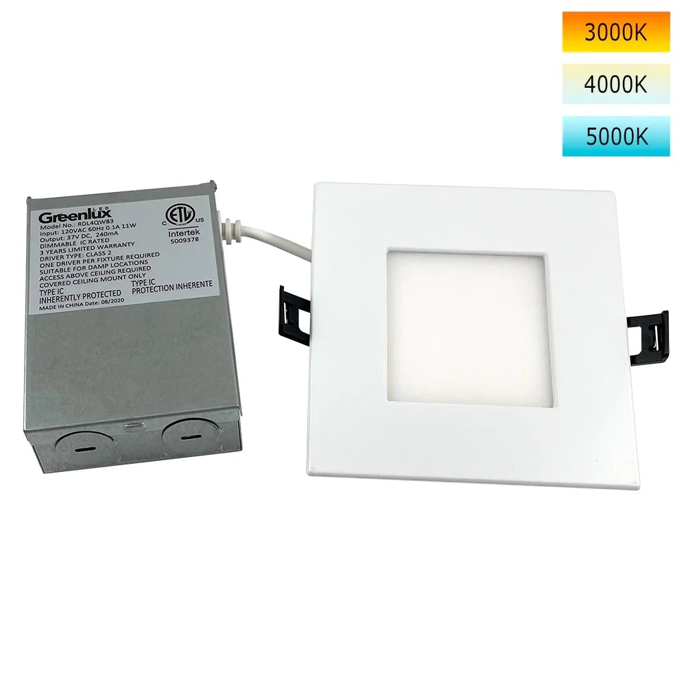 4" Slim Square 3CCT 3K, 4K, 5K Eboka 10w