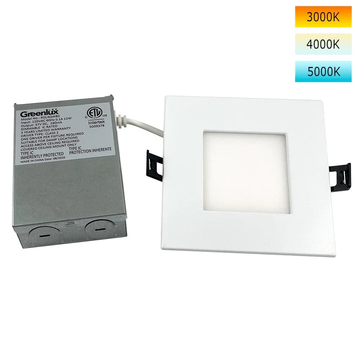 4" Slim Square 3CCT 3K, 4K, 5K Eboka 10w